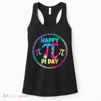 Happy Pi 3.14 Day Rainbow Tie Dye Women's Tank Top thumb 0