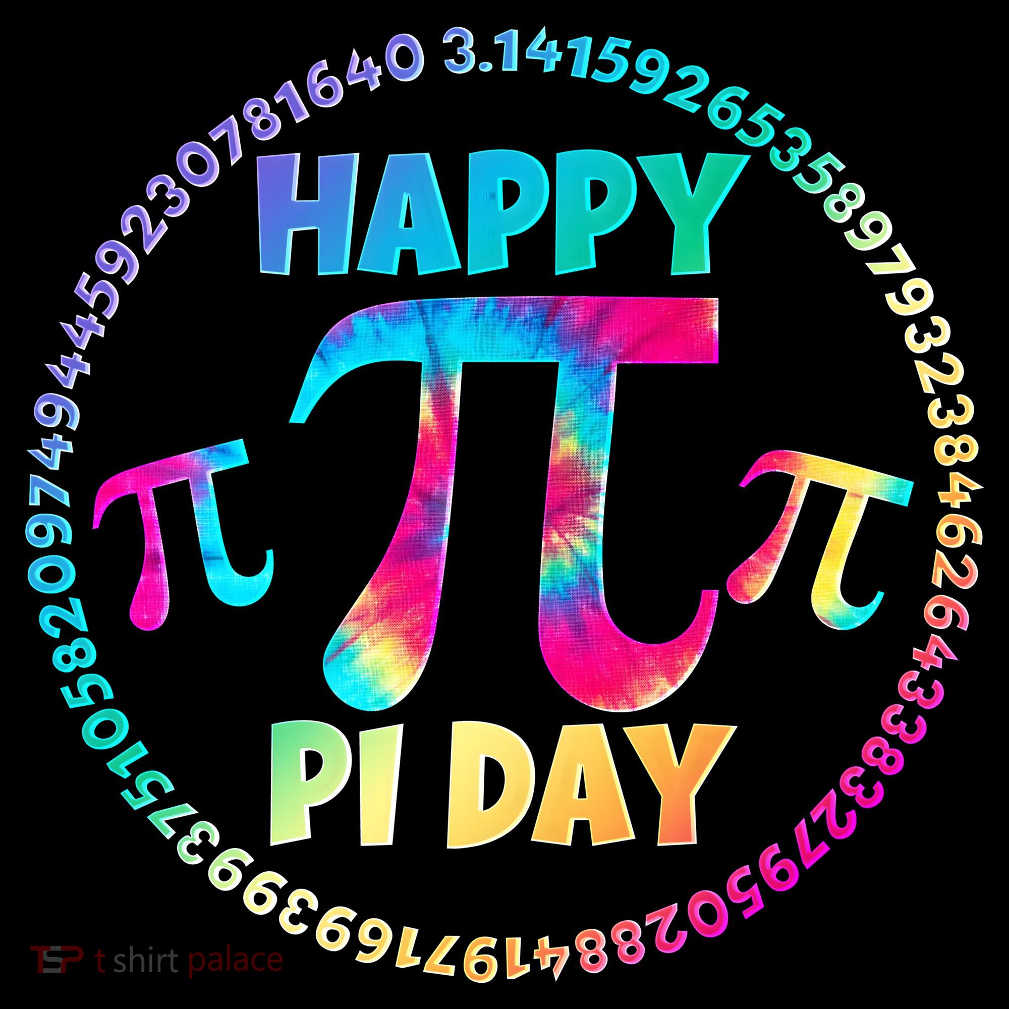 Happy Pi 3.14 Day Rainbow Tie Dye Women's Tank Top
