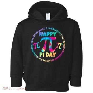 Happy Pi 3.14 Day Rainbow Tie Dye Toddler Hoodie