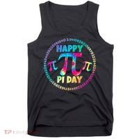 Happy Pi 3.14 Day Rainbow Tie Dye Tank Top thumb 0
