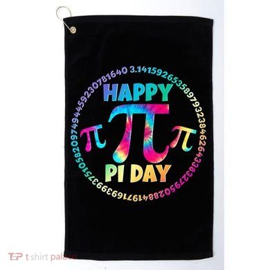 Happy Pi 3.14 Day Rainbow Tie Dye Golf Towel