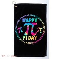 Happy Pi 3.14 Day Rainbow Tie Dye Golf Towel thumb 0