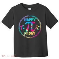 Happy Pi 3.14 Day Rainbow Tie Dye Toddler T-Shirt thumb 0