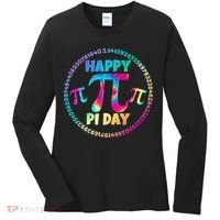 Happy Pi 3.14 Day Rainbow Tie Dye Women's Long Sleeve Shirt thumb 0