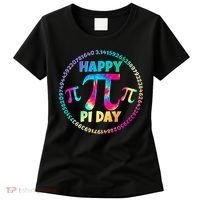 Happy Pi 3.14 Day Rainbow Tie Dye Women's T-Shirt thumb 0