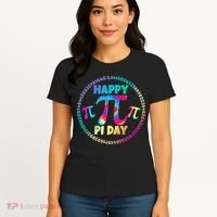 Happy Pi 3.14 Day Rainbow Tie Dye Women's T-Shirt thumb 4