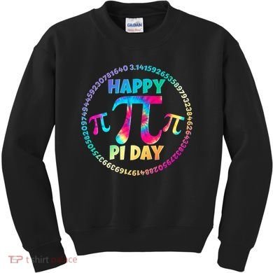 Happy Pi 3.14 Day Rainbow Tie Dye Kids Sweatshirt