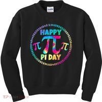 Happy Pi 3.14 Day Rainbow Tie Dye Kids Sweatshirt thumb 0