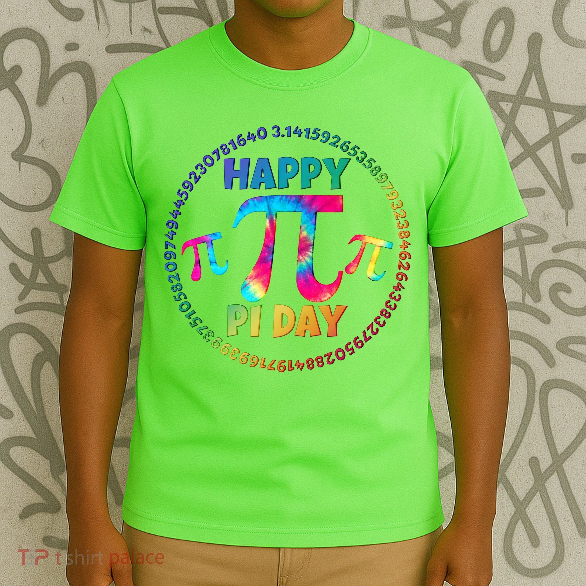 Happy Pi 3.14 Day Rainbow Tie Dye T-Shirt