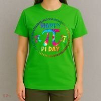 Happy Pi 3.14 Day Rainbow Tie Dye T-Shirt thumb 4