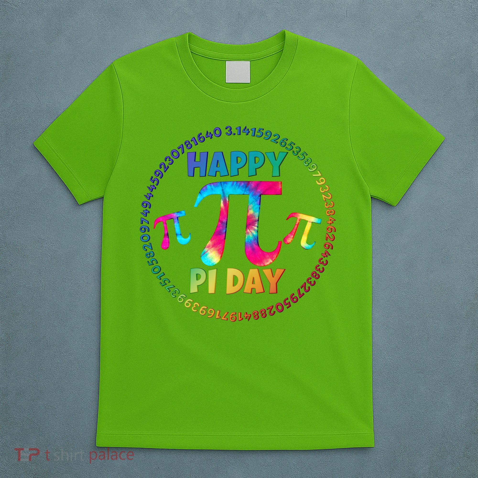 Happy Pi 3.14 Day Rainbow Tie Dye T-Shirt