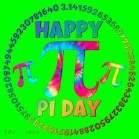 Happy Pi 3.14 Day Rainbow Tie Dye Button thumb 1