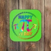Happy Pi 3.14 Day Rainbow Tie Dye Coaster thumb 0