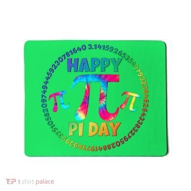 Happy Pi 3.14 Day Rainbow Tie Dye Mousepad