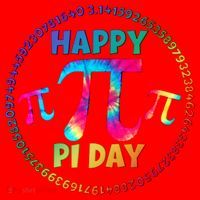 Happy Pi 3.14 Day Rainbow Tie Dye Santa Hat thumb 1