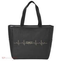 Heartbeat Plane Aviation Aircraft Flying Airplane Pilot Tote Bag thumb 0