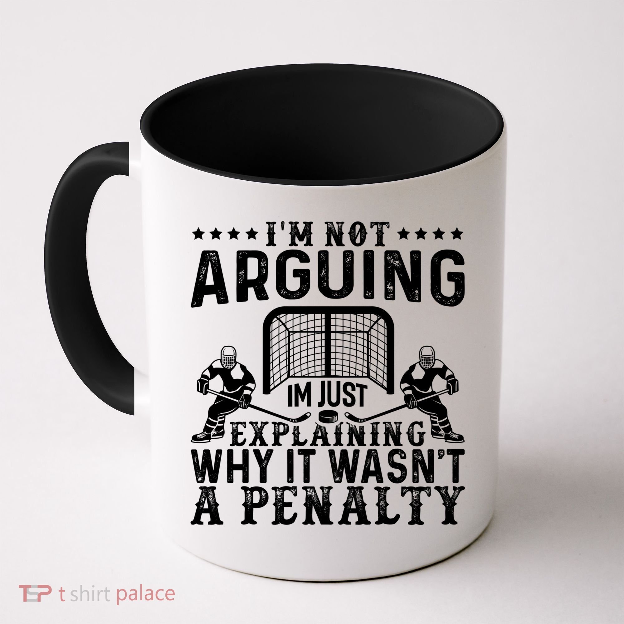 Hockey Player Arguing Gift Funny Hockey Gift Coffee Mug