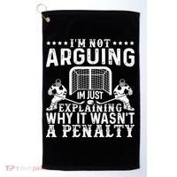 Hockey Player Arguing Gift Funny Hockey Gift Golf Towel thumb 0