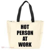 Hot Person At Work Funny Tote Bag thumb 0
