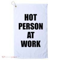 Hot Person At Work Funny Golf Towel thumb 0