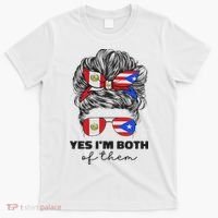 Half Peruvian And Puerto Rican Rico Peru Flag Girl Women Mix T-Shirt thumb 0