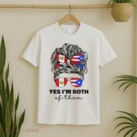Half Peruvian And Puerto Rican Rico Peru Flag Girl Women Mix T-Shirt thumb 2