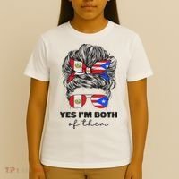 Half Peruvian And Puerto Rican Rico Peru Flag Girl Women Mix T-Shirt thumb 4