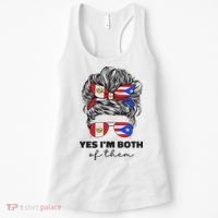 Half Peruvian And Puerto Rican Rico Peru Flag Girl Women Mix Women's Tank Top thumb 0