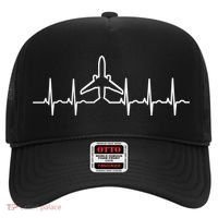 Heartbeat Pilot Aviation Airplane Aircraft Christmas Gift Hat thumb 0