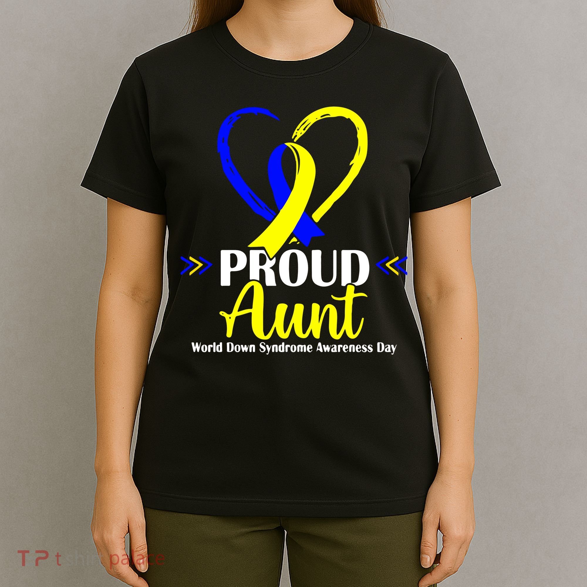 Heart Proud Aunt World Down Syndrome Awareness Day Gift T-Shirt