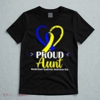 Heart Proud Aunt World Down Syndrome Awareness Day Gift T-Shirt thumb 5