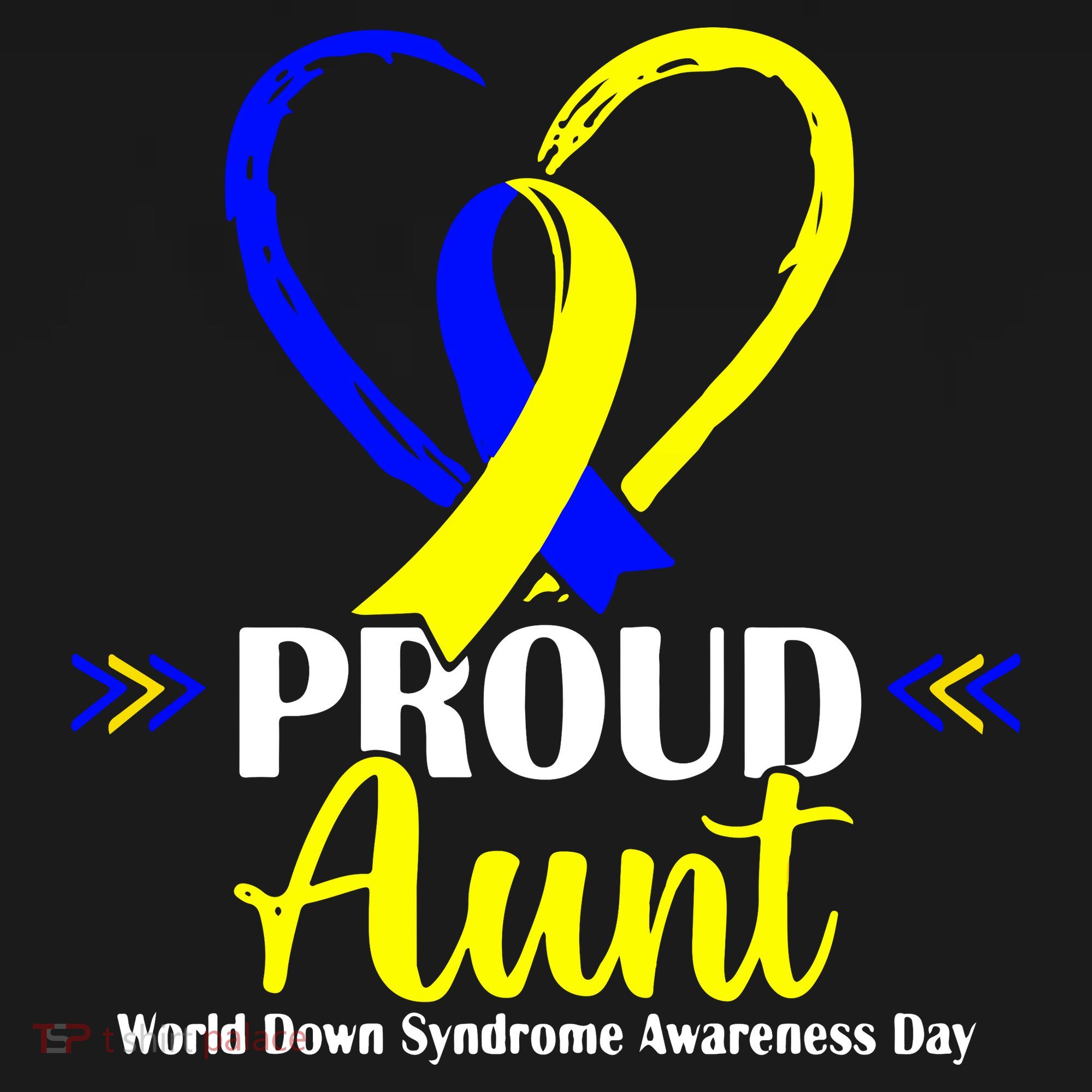 Heart Proud Aunt World Down Syndrome Awareness Day Gift T-Shirt
