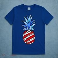 Hawaiian Pineapple American Flag 4th Of July Gift T-Shirt thumb 5