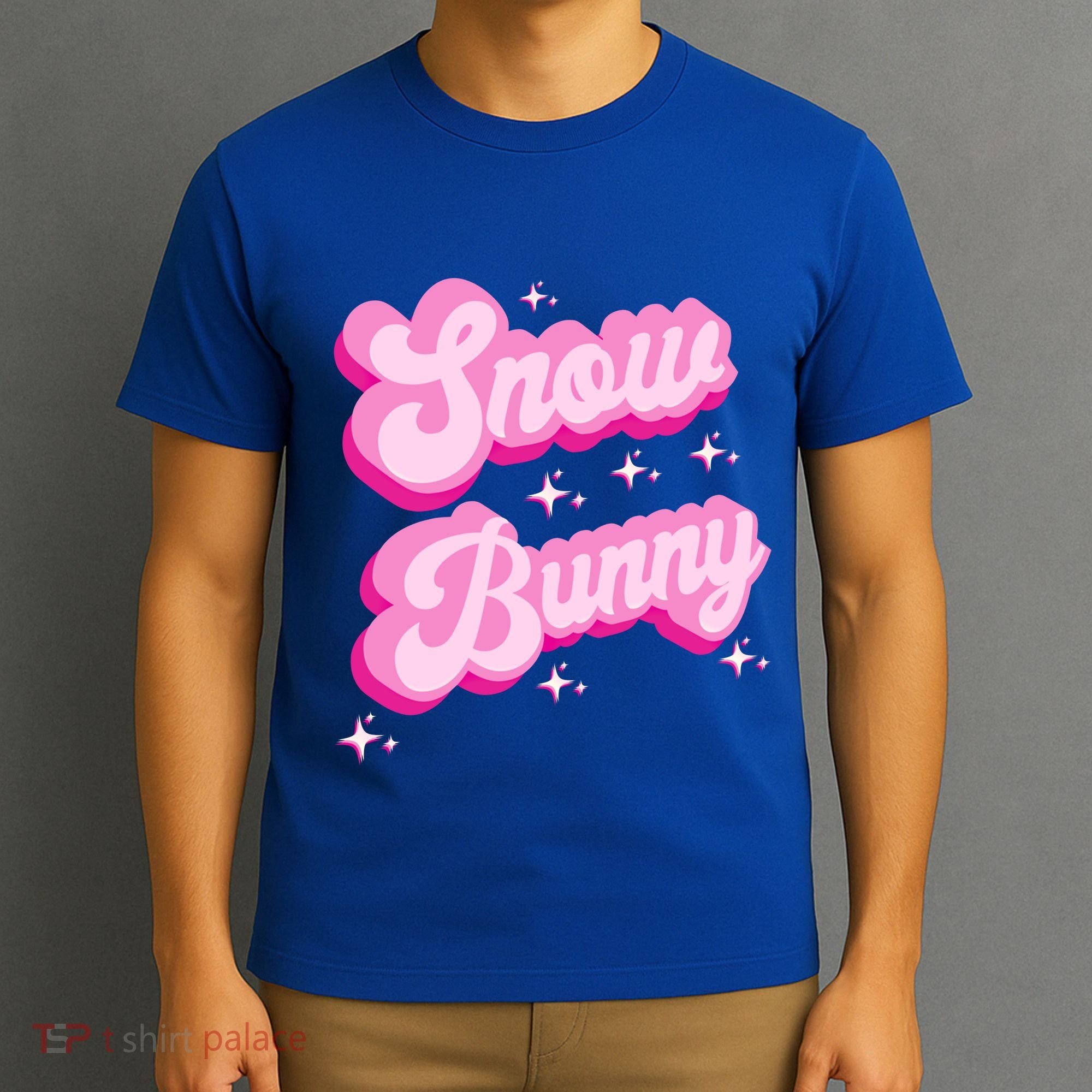 Hot Pink Aesthetic Ski Lover Winter Wonderland Snow Bunny Gift T-Shirt