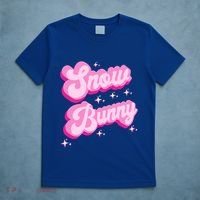 Hot Pink Aesthetic Ski Lover Winter Wonderland Snow Bunny Gift T-Shirt thumb 5