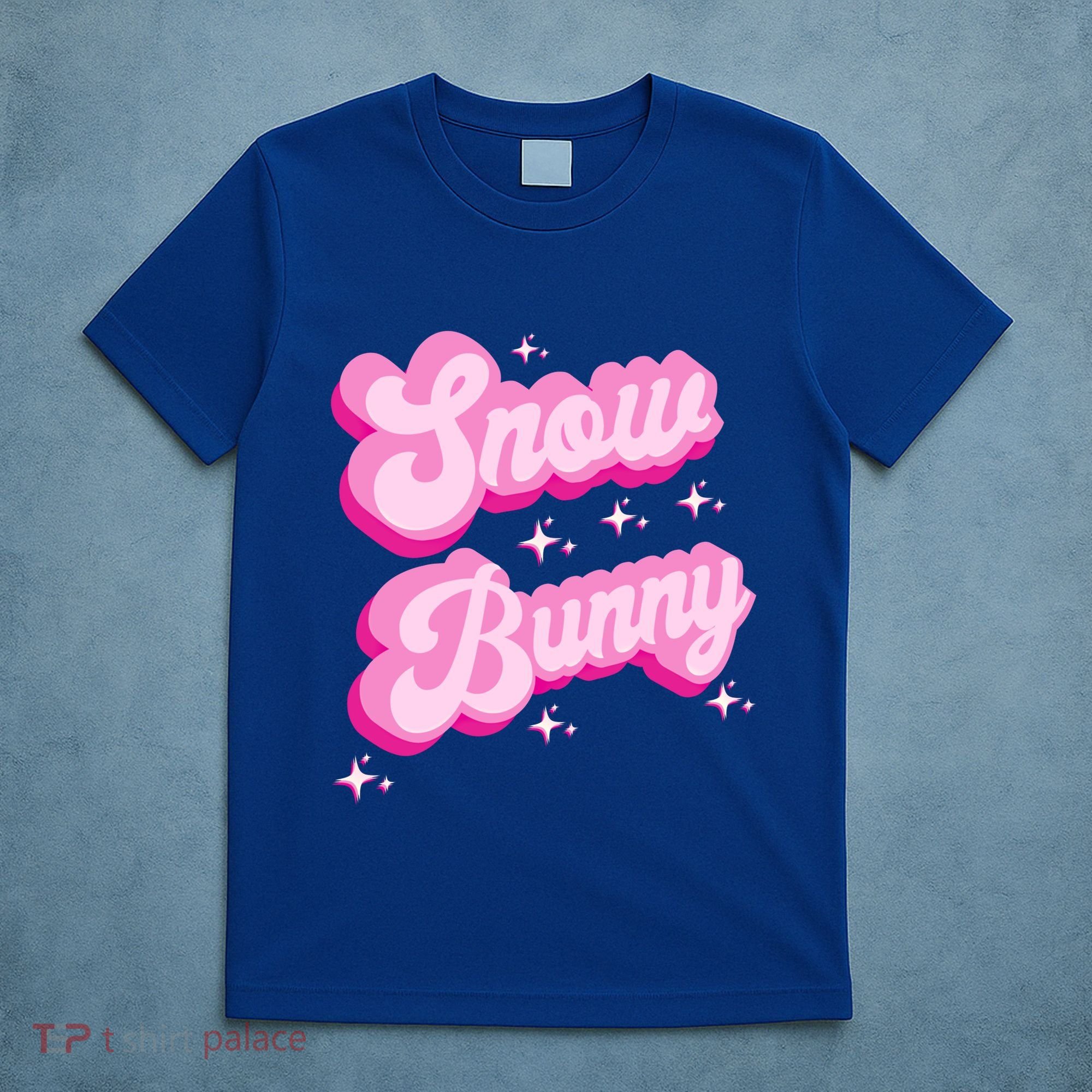 Hot Pink Aesthetic Ski Lover Winter Wonderland Snow Bunny Gift T-Shirt