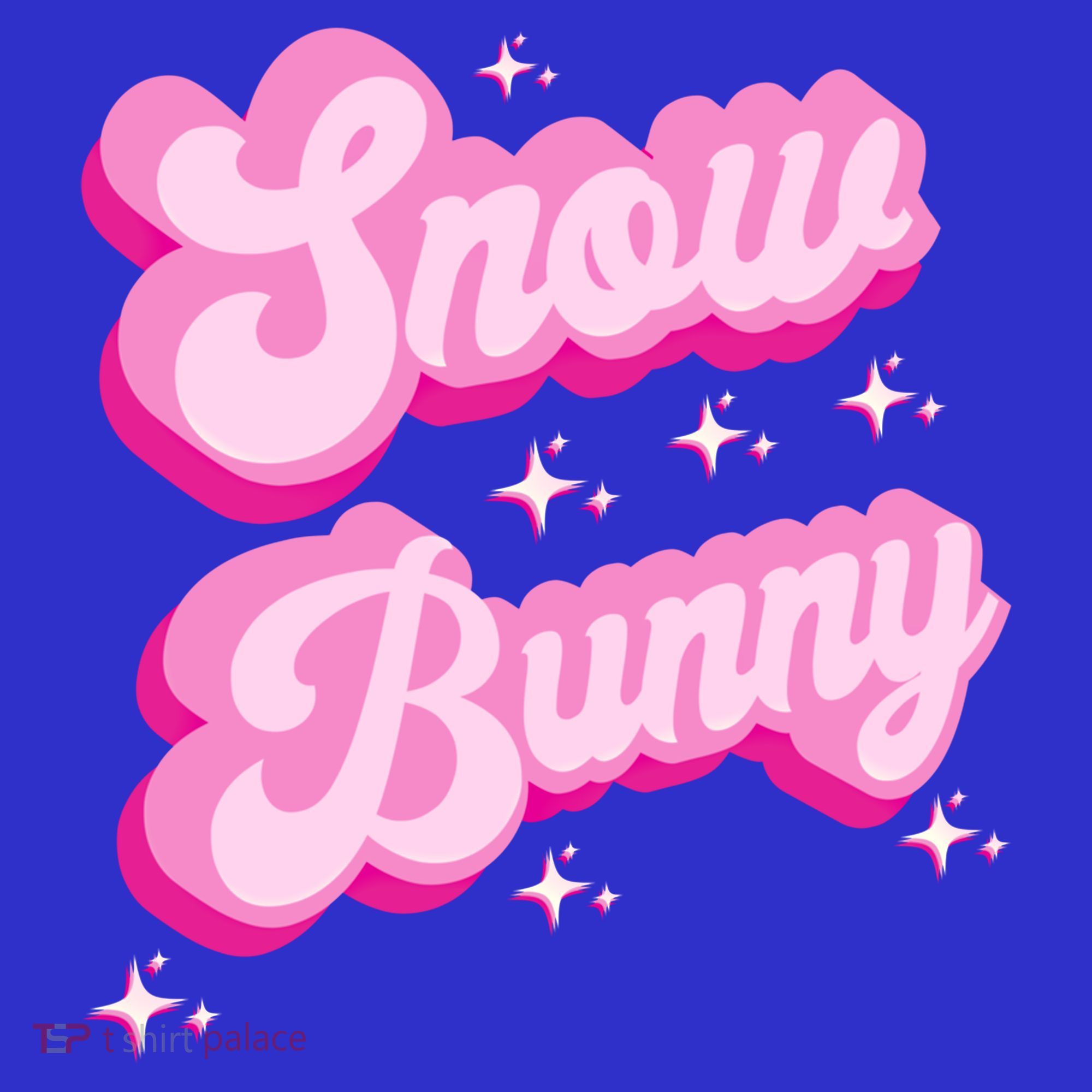 Hot Pink Aesthetic Ski Lover Winter Wonderland Snow Bunny Gift T-Shirt