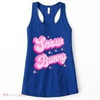 Hot Pink Aesthetic Ski Lover Winter Wonderland Snow Bunny Gift Women's Tank Top thumb 0