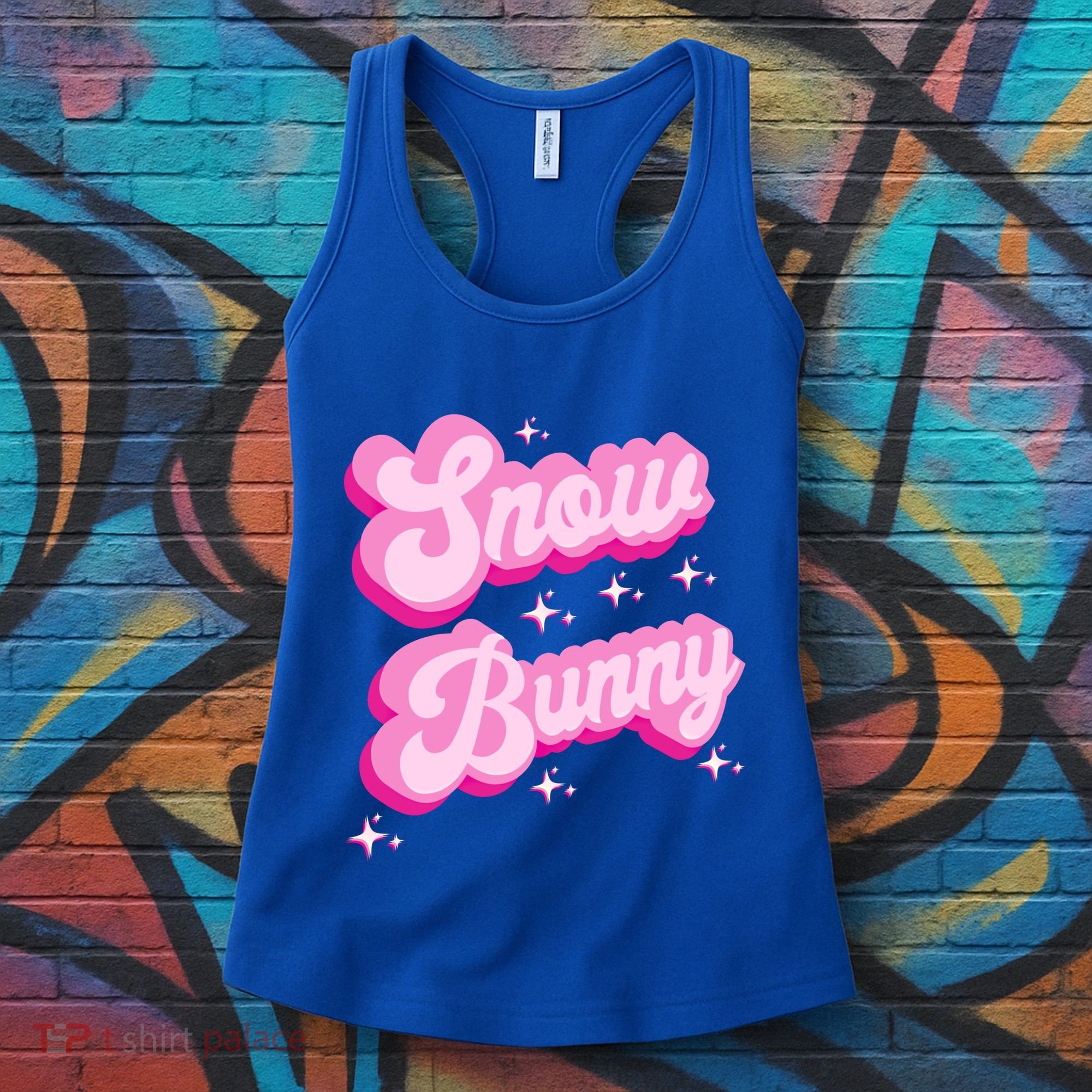Hot Pink Aesthetic Ski Lover Winter Wonderland Snow Bunny Gift Women's Tank Top