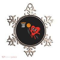 Heart Playing Basketball Cute Valentines Day Sports Boys Ornament thumb 0