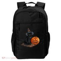 Halloween Pumpkin Black Cat Backpack thumb 0
