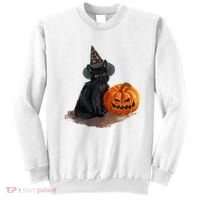 Halloween Pumpkin Black Cat Sweatshirt thumb 0