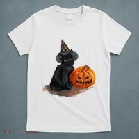 Halloween Pumpkin Black Cat T-Shirt thumb 5