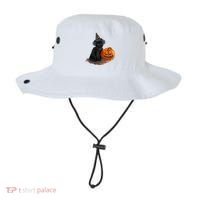 Halloween Pumpkin Black Cat Bucket Hat thumb 0