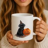 Halloween Pumpkin Black Cat Coffee Mug thumb 3