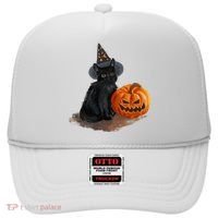 Halloween Pumpkin Black Cat Hat thumb 0