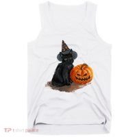 Halloween Pumpkin Black Cat Tank Top thumb 0