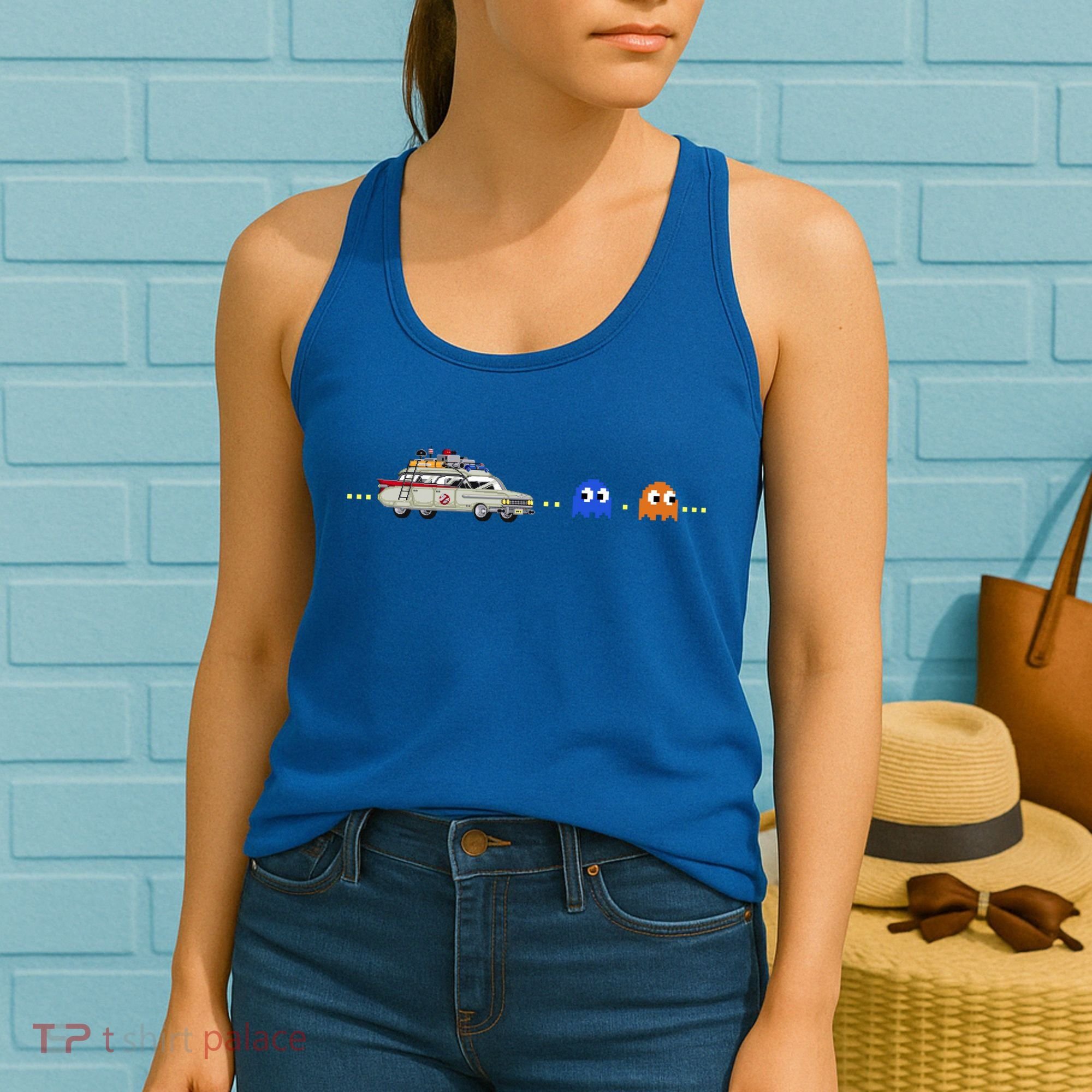 Halloween Pac Busters Game Women's Tank Top