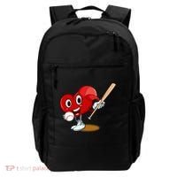 Heart Playing Baseball Valentines Day Sports Boy Backpack thumb 0