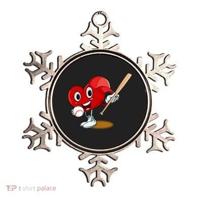 Heart Playing Baseball Valentines Day Sports Boy Ornament
